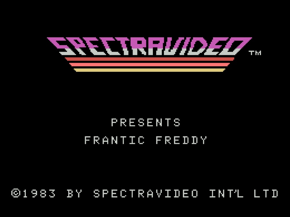 Title Screen of Frantic Freddy for Colecovision